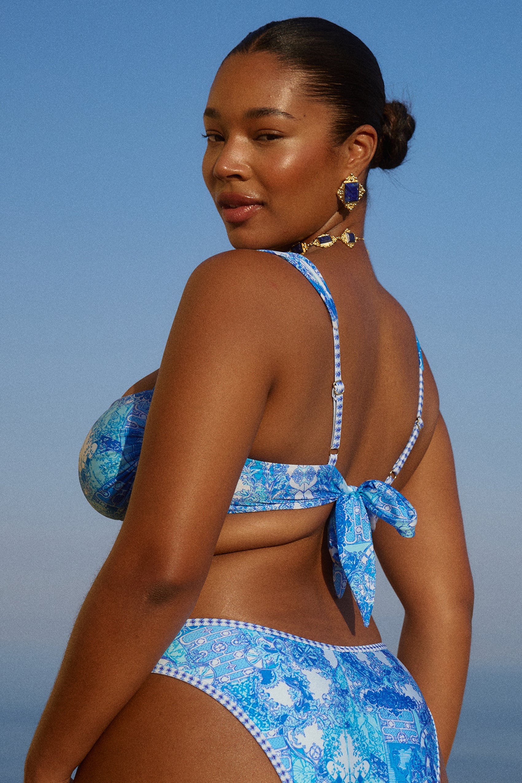 Ventura Bikini Top in Azzurro