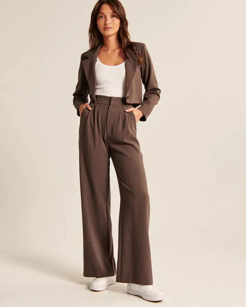 Alleen vandaag 50% korting! l high waist casual fashionclub broek