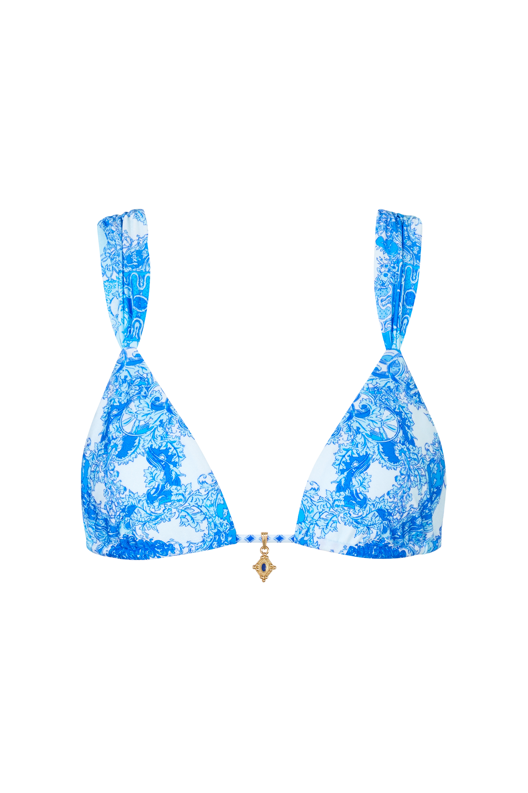 Cyprus Bikini Top in Azzurro