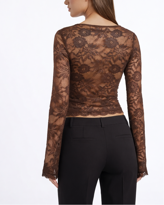 De Fashion Club l Lace Affair Long Sleeve Top