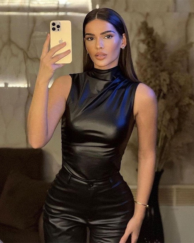 De Fashion Club | Luxe Leather Top