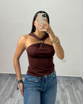 De Fashion Club | Mocha Halter Top