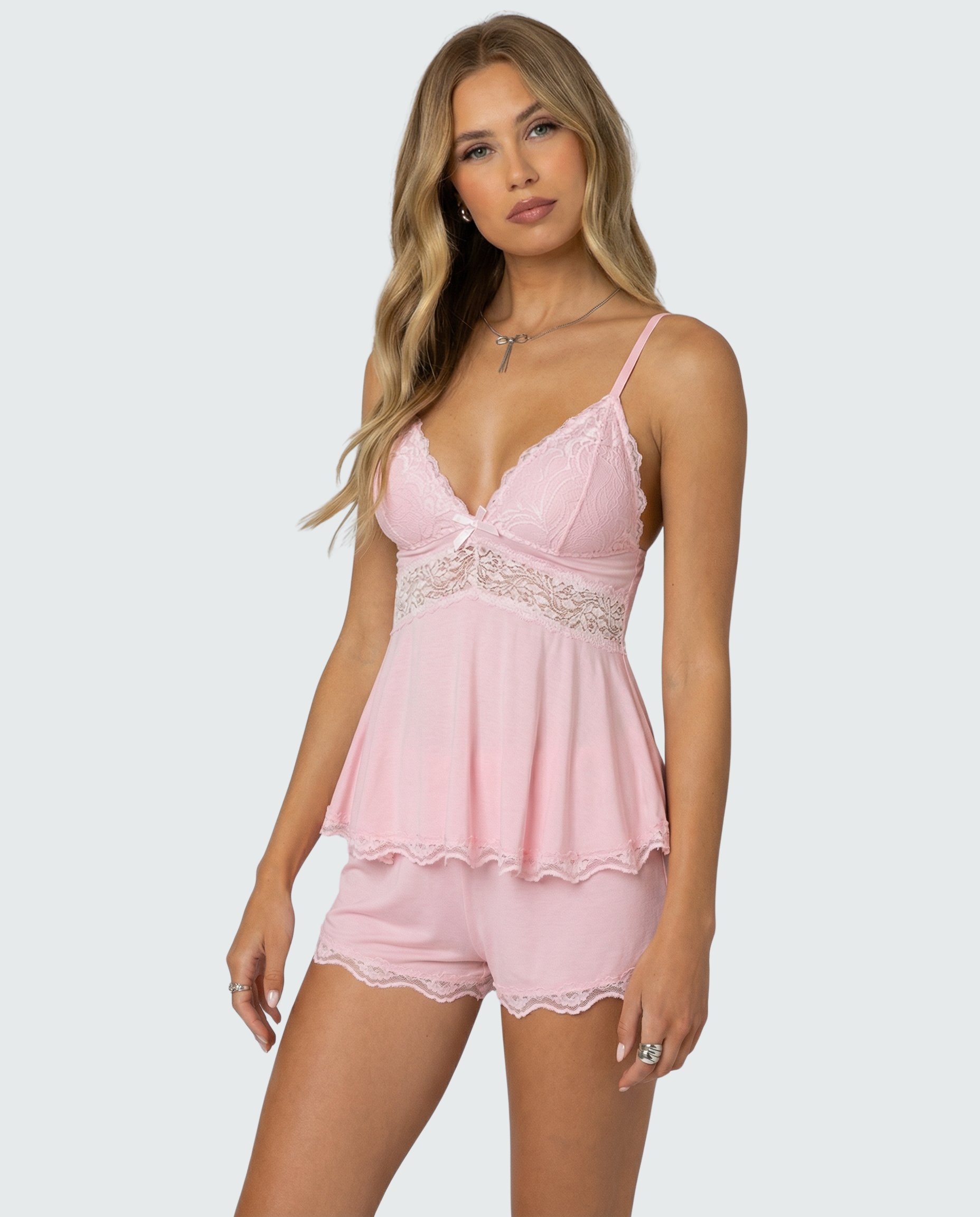 De Fashion Club Midnight Kiss Lace Set – Luxe Kant Lingerie Set voor Dames met Push-Up Effect