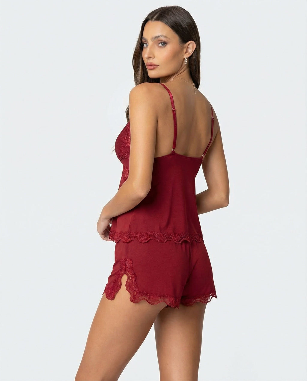 De Fashion Club Midnight Kiss Lace Set – Luxe Kant Lingerie Set voor Dames met Push-Up Effect