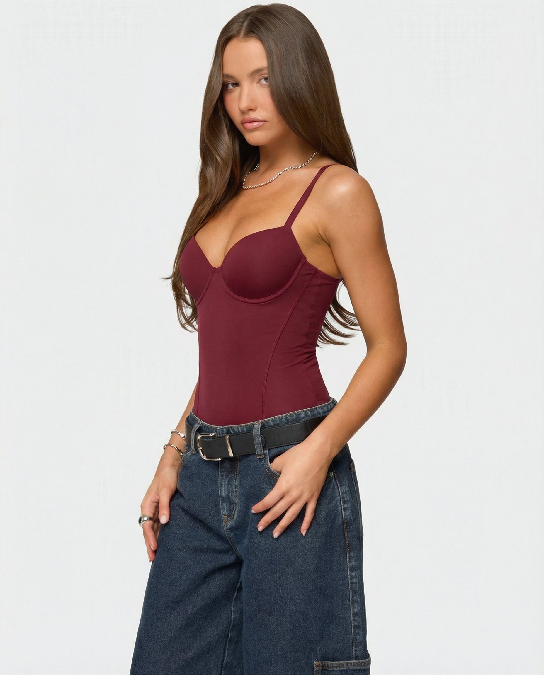 De Fashion Club Snatch Bodysuit voor Dames – Sculpting Shapewear Bodysuit met Ingebouwde Cups & Taille Effect