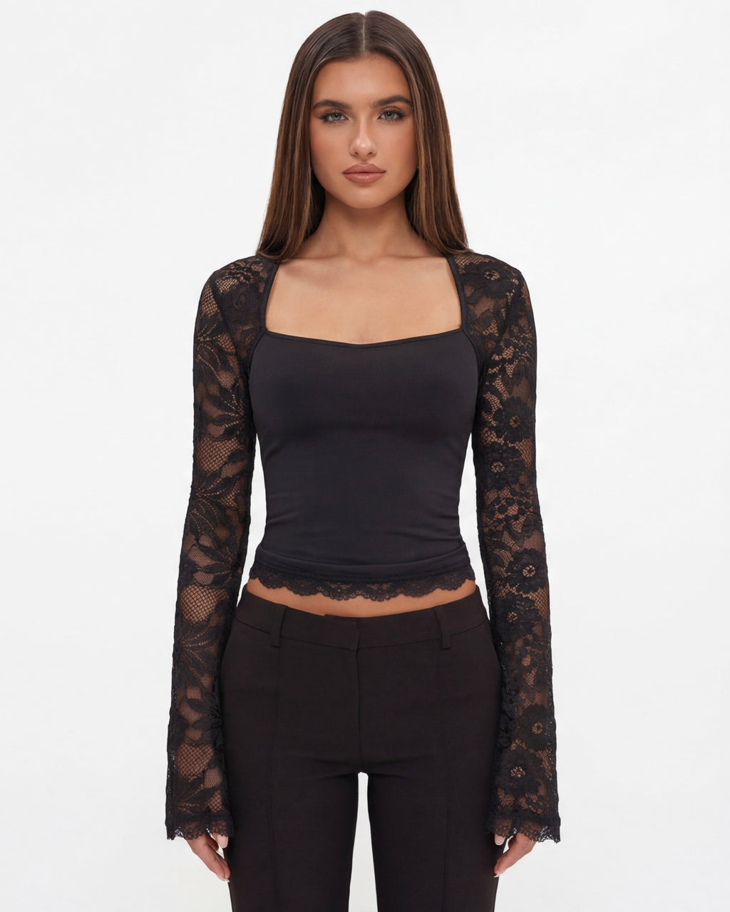 De Fashion Club l Lace Affair Long Sleeve Top
