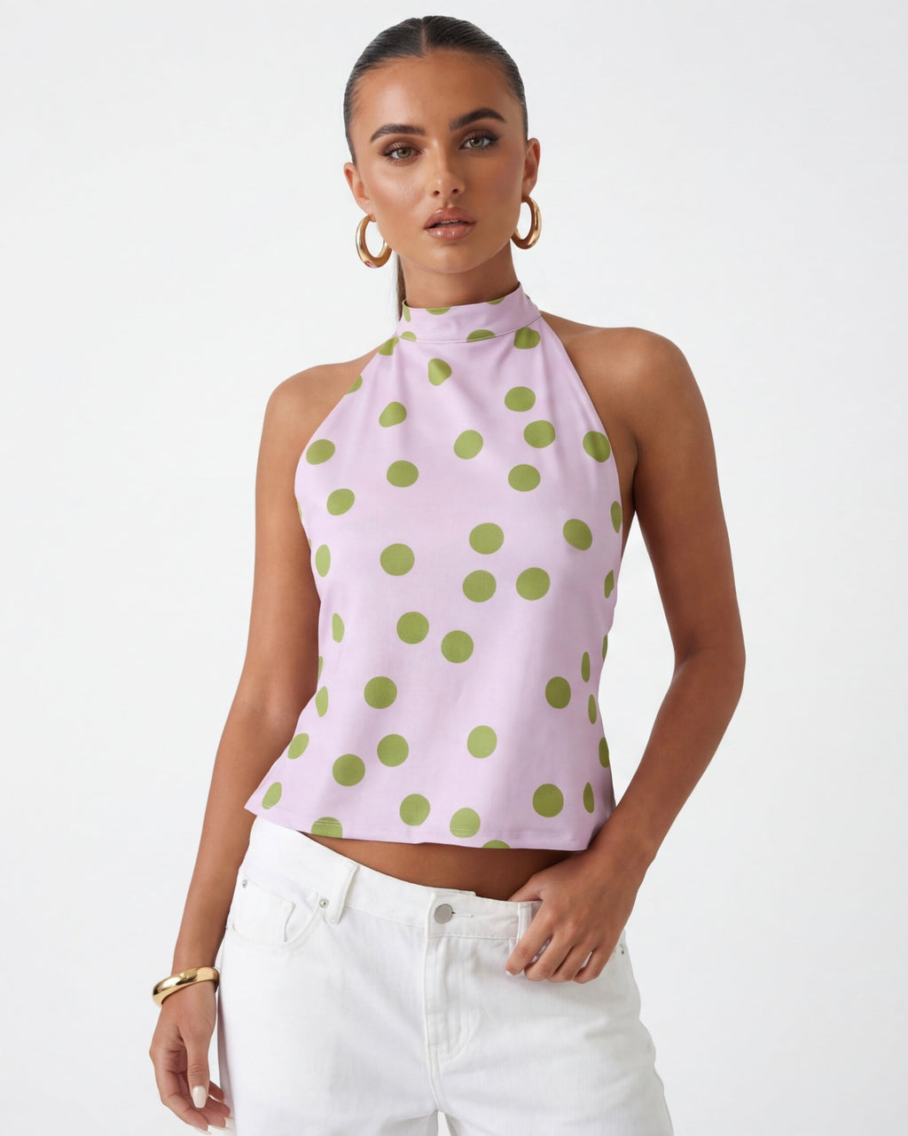 De Fashion Club l Polka Muse Halter Top